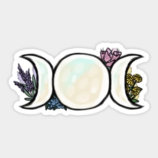 Triple moon Sticker